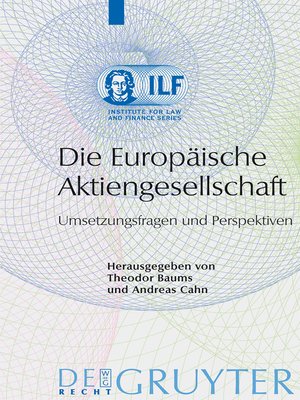 cover image of Die Europäische Aktiengesellschaft